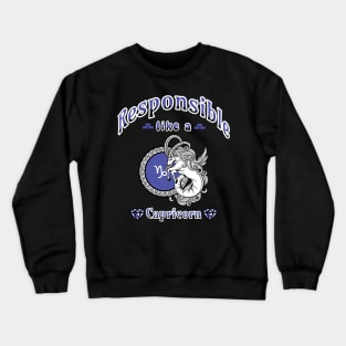 Zodiac attributes: Capricorn black Crewneck Sweatshirt